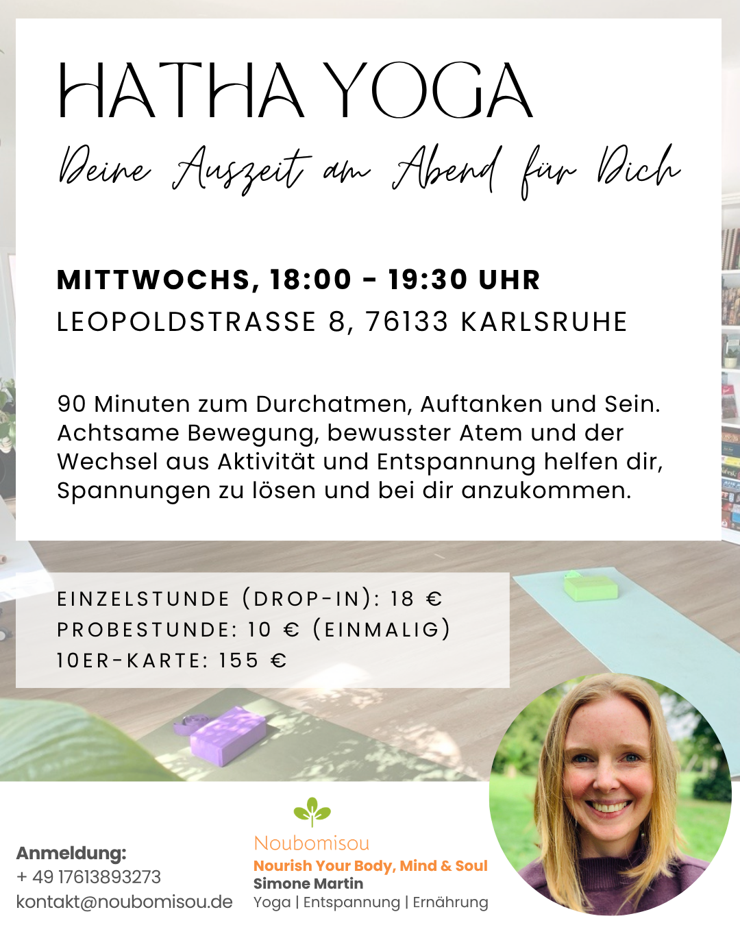 Yogakurs - Karlsruhe Karlsruhe-Innenstadt - Hatha Yoga - Deine Auszeit am Abend für Dich - Hatha Yoga - Deine Auszeit am Mittwoch-Abend