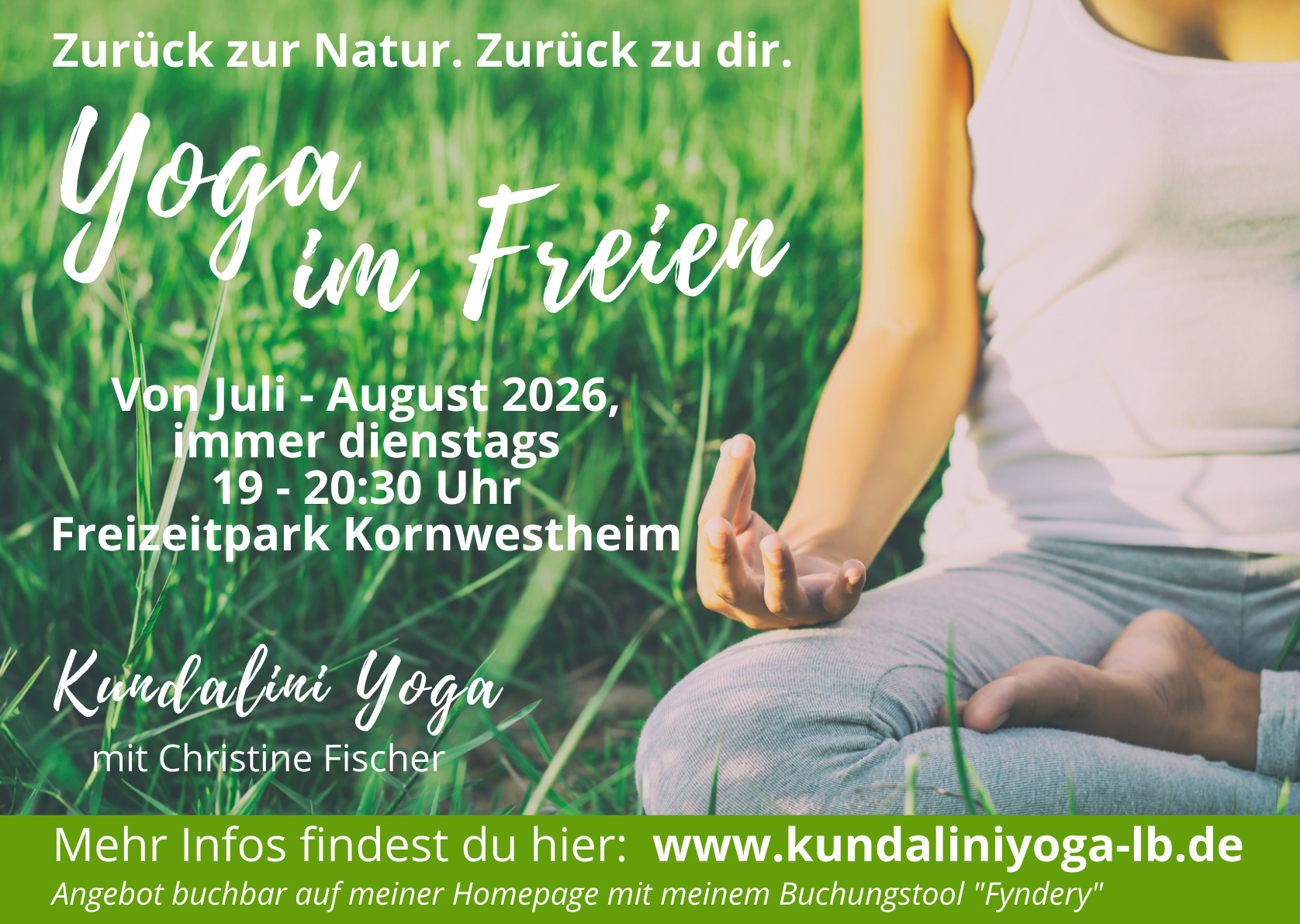 Yoga: Hinweis: Bild wurde mit KI generiert! - Outdoor-Yoga Kornwestheim - Raus in die Natur August 2026