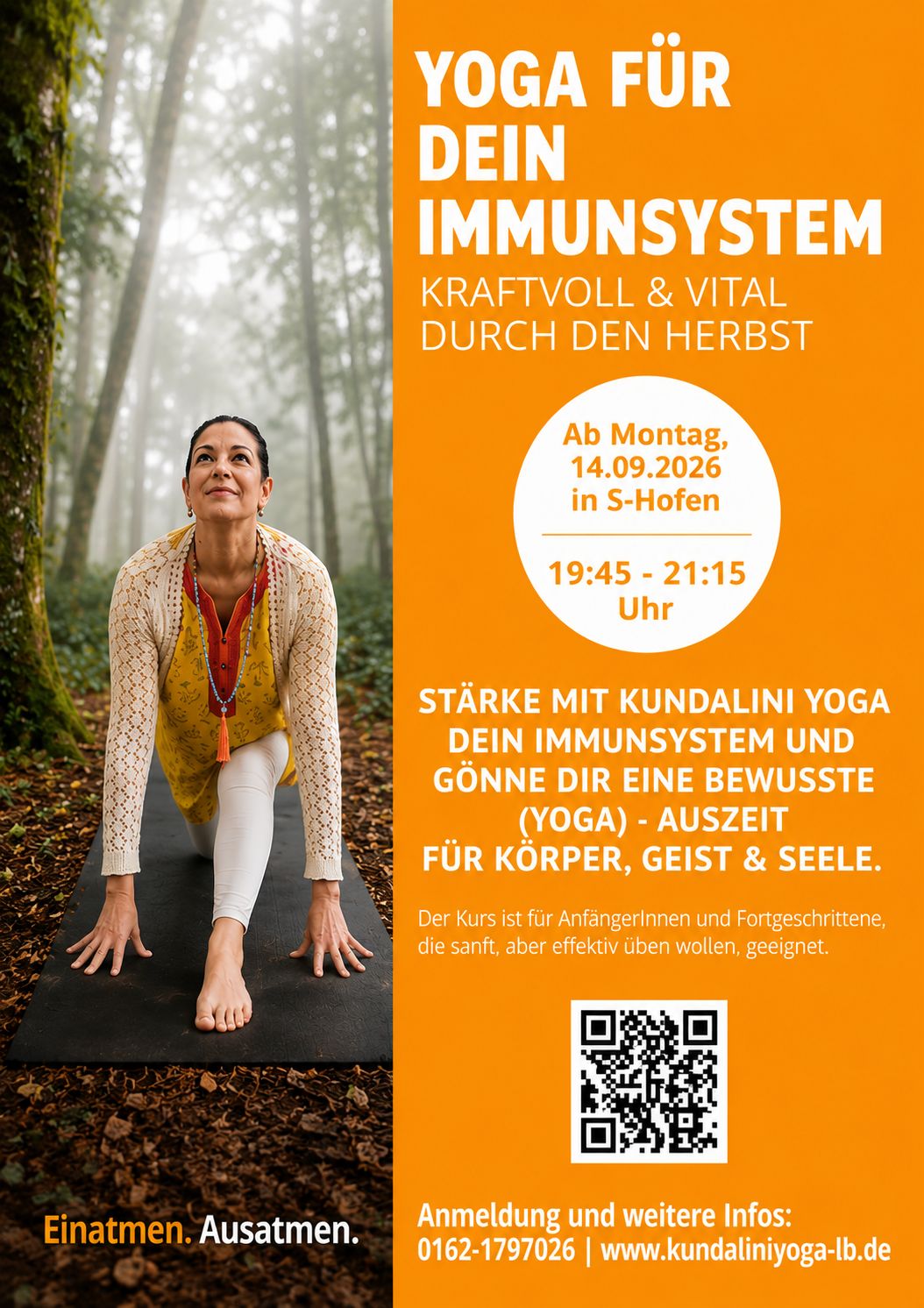 Yoga class - Stuttgart Mühlhausen - Dein Immunsystem mit Yoga im Herbst stärken - S-Hofen 19:45 Uhr