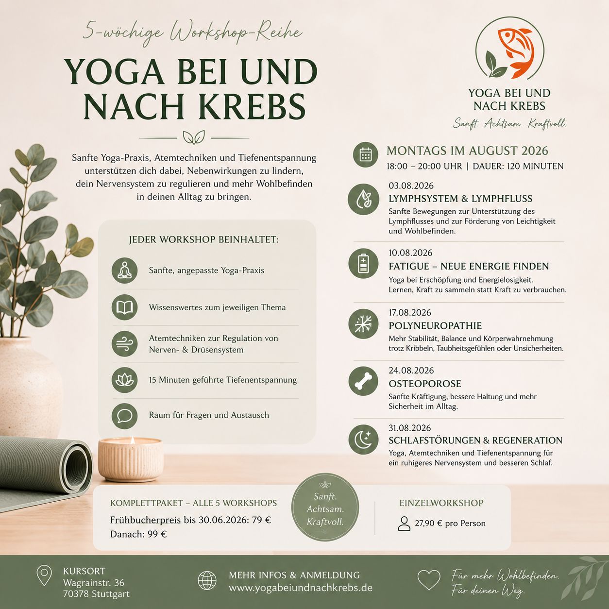 Yoga: Hinweis: Bild wurde mit KI generiert! - Nebenwirkungen sanft begegnen! OSTEOPOROSE