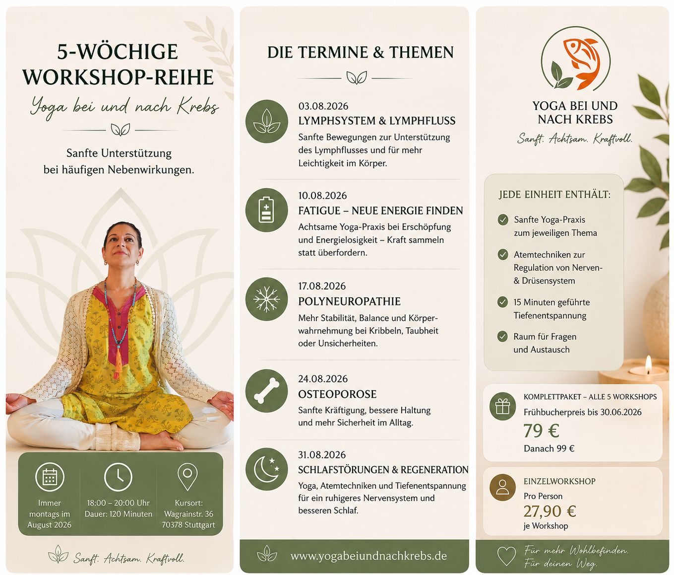Yoga class - Remseck am Neckar - 5-wöchige Workshop-Reihe: Yoga bei und nach Krebs im August 2026 Stuttgart-Hofen