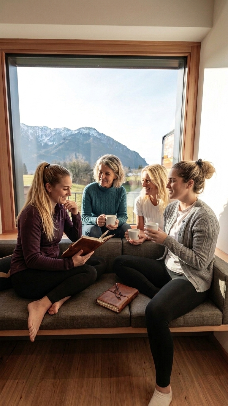 Yogaevent: KI gestützt zur Veranschaulichung - Zwischenzeiten - Ein Yoga-Retreat für Frauen,  wenn das Leben sich verändert