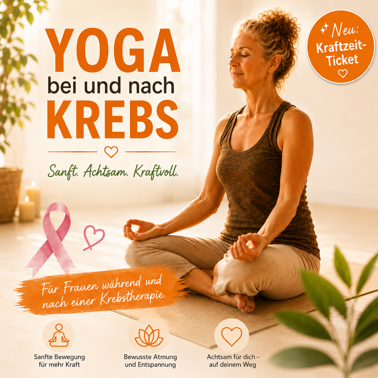 Yoga class - Baden-Württemberg - Bild mit KI erstellt  - Dein Kraft-Ticket: Yoga bei und nach Krebs Kornwestheim 