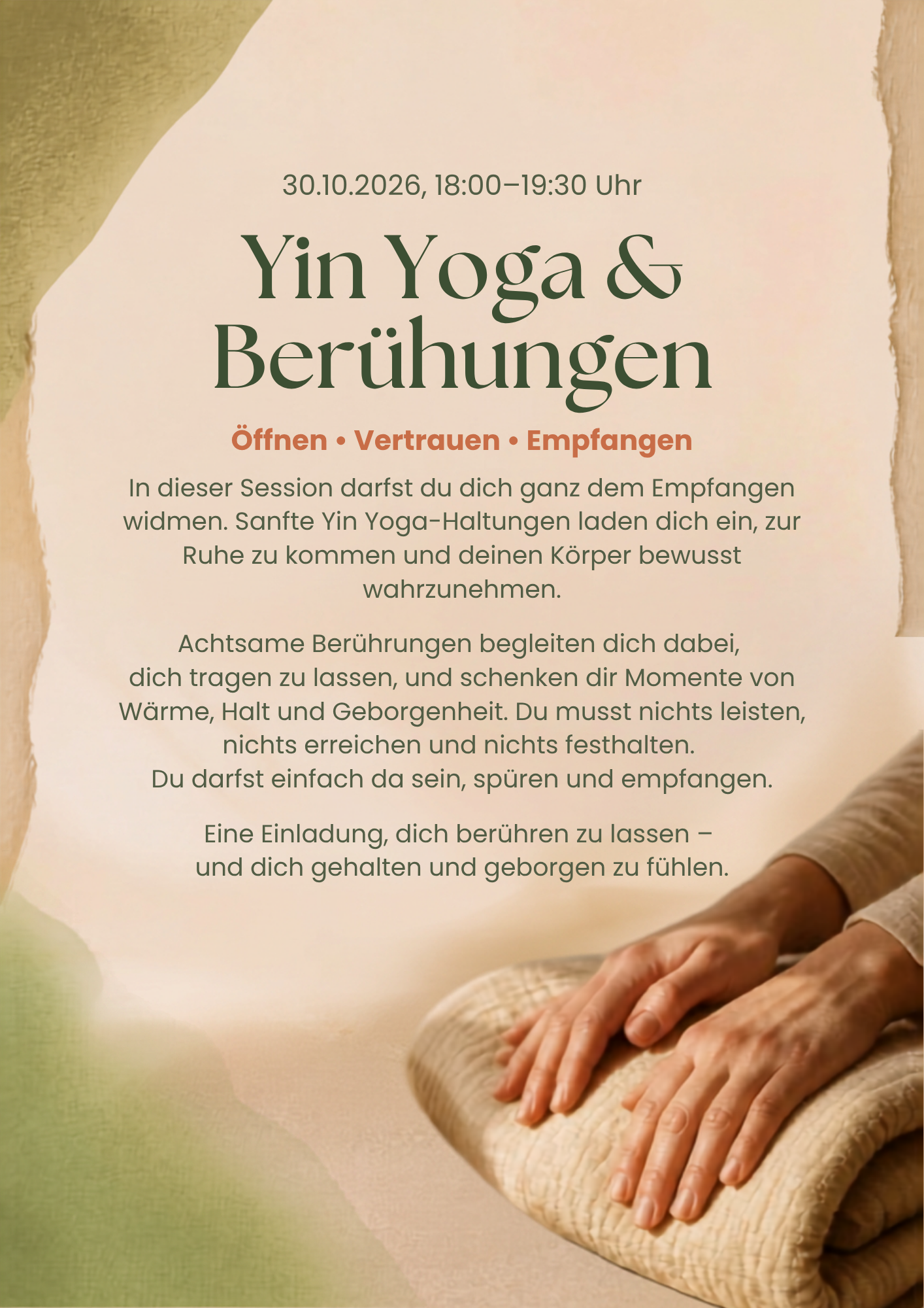 Clase de yoga - Düsseldorf Stadtbezirk 7 - 30.10.2026 Yin & Berührungen - Lebensfreude durch Persönlichkeitsentwicklung
