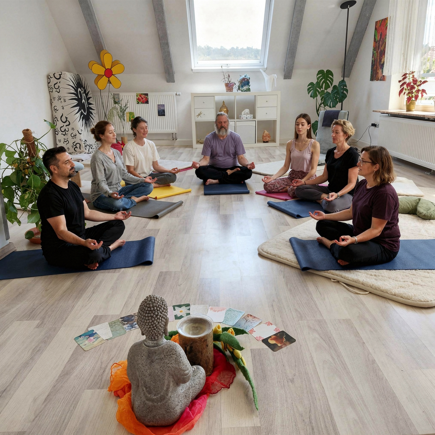 Yogakurs - geeignet für: Anfänger - Bretzfeld - Yogagruppe bei einem Workshop - YogaRaum LebensWert