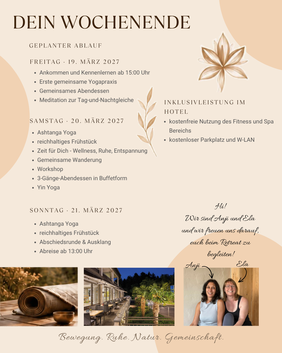 Yoga class - Germany - Information für das Wochenende - Ausrichtung -Yoga Retreat zur Tag und Nachtgleiche 