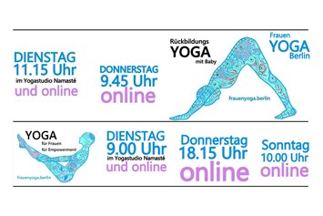 Yoga: Frauenyoga, Rückbildungsyoga mit Baby, Yoga für Mütter mit Frauen YOGA Berlin. Online und vor Ort in Rudow und in Schöneweide. - Frauen YOGA Berlin in Schöneweide und in Rudow