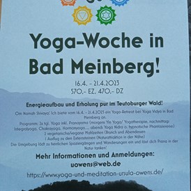 Yoga: Einladung zum Yoga-Retreat in Bad Meinberg - Ursula Owens