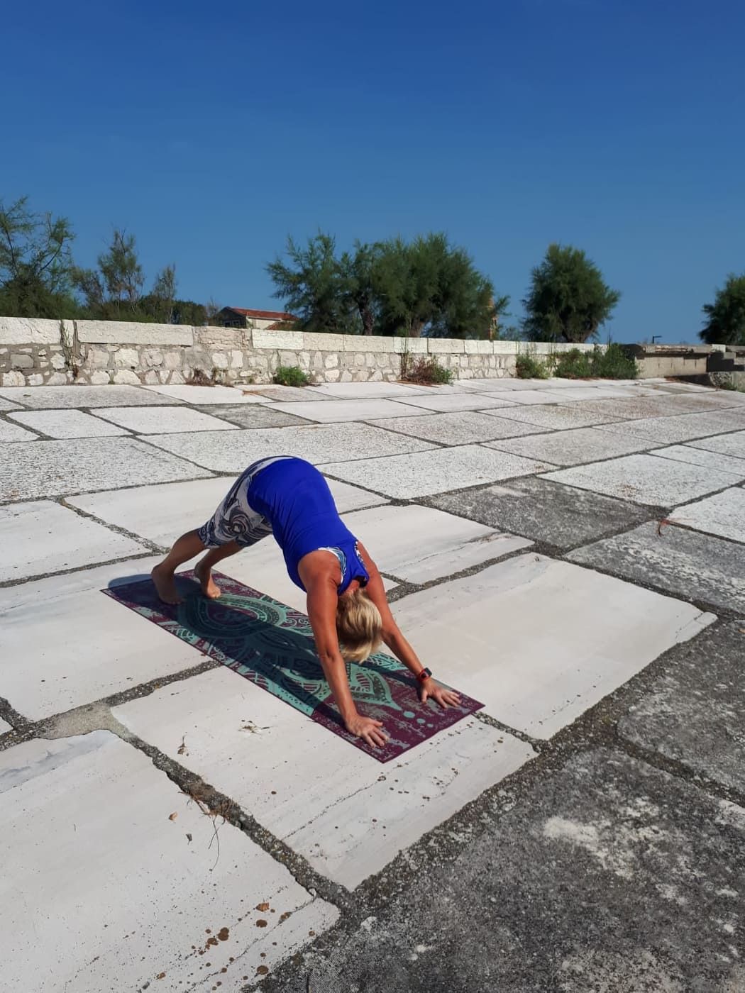 Yoga: Yoga am Strand - Herabschauender Hund - Dr. Sylvia Hanusch