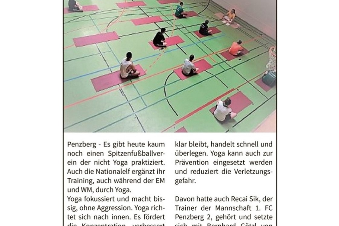 Yoga: Fußball und Yoga - Yogagarten / Yogaschule Penzberg Bernhard und Christine Götzl
