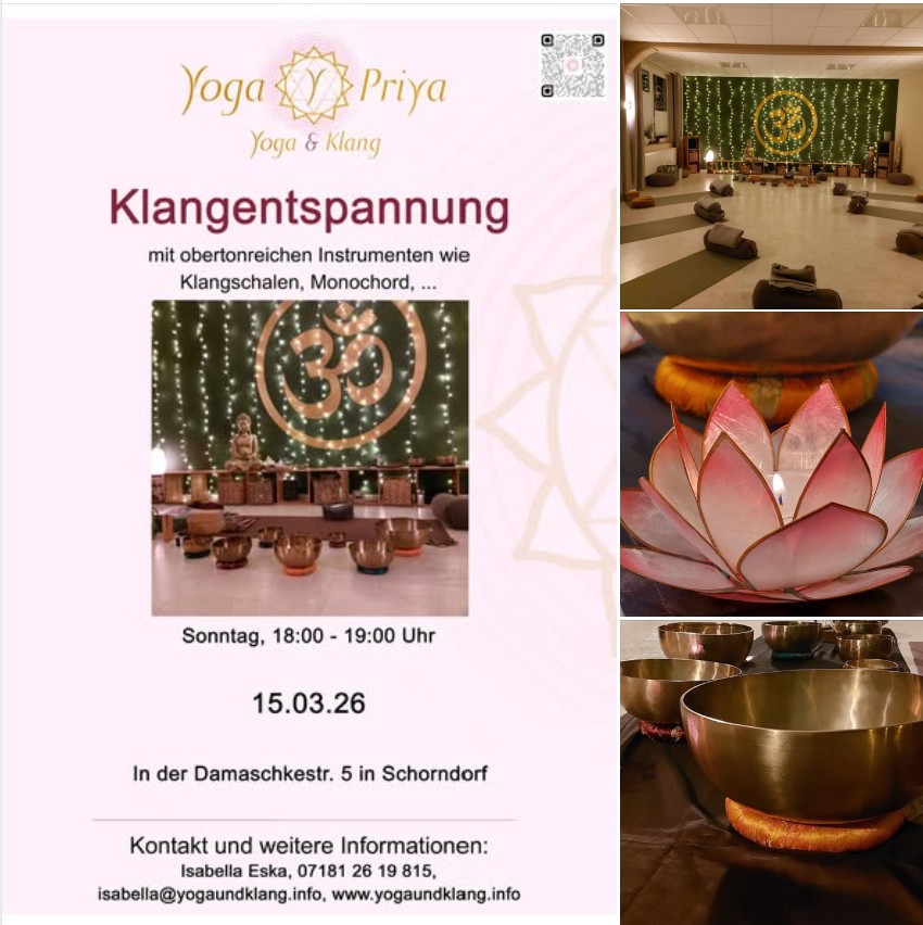 Yogaevent: Klangentspannung am 15.03.2026 in Schorndorf - Klangentspannung
