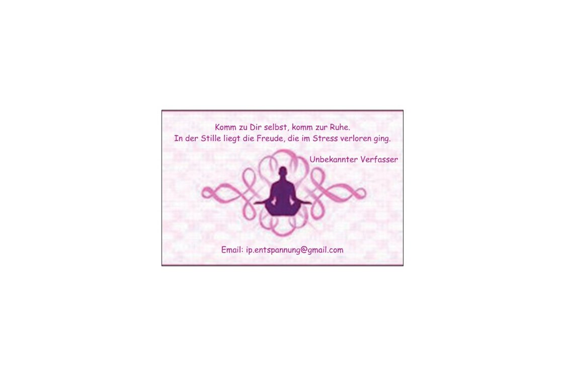Yoga: Rückseite Vistenkarte  - arrange-yourself 
