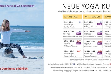 Yoga: Neuer Kursplan September 2020 Yoga Lingen - Happy Yoga Lingen Barbara Strube