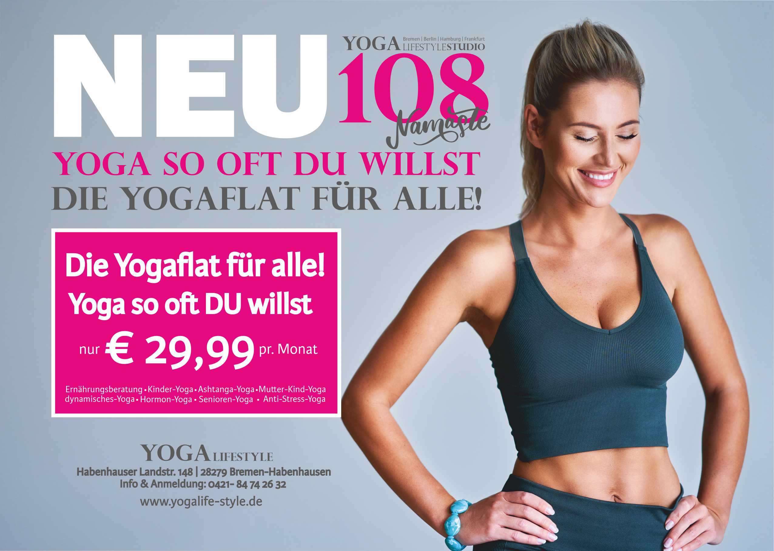 Yoga course - Kurse für bestimmte Zielgruppen: Kurse für Schwangere (Pränatal) - Germany - Yogalifestyle Studio 108