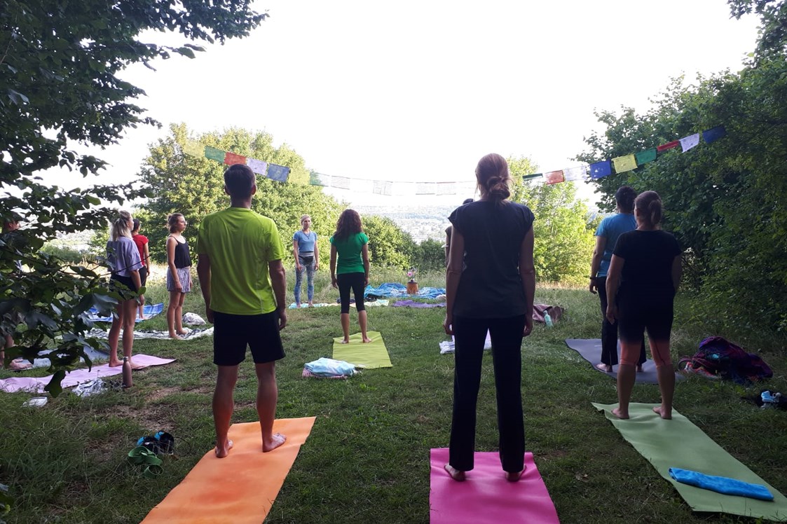 Yoga: Bei unserem Yoga Open Air Sommer aufgenommen, wunderbar!  - Natalie Merl - Yoga & Körpertherapie 