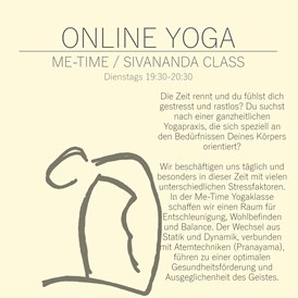 Yoga: ME-TIME dienstags 19:30-20:30 - Kristina Terentjew