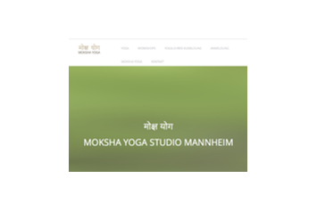 Yoga: Screenshot vom 01.05.2015 (Quelle: http://www.mokshayogastudio.de/) Der Screenshot dient dazu, den Besuchern von yoga-studios.info einen ersten optischen Eindruck vom Yogaangebot des Eintrags zu unterbreiten und wird angezeigt, solange der Eintrag noch keine Bilder hinterlegt hat. - Moksha Yoga Studio Mannheim