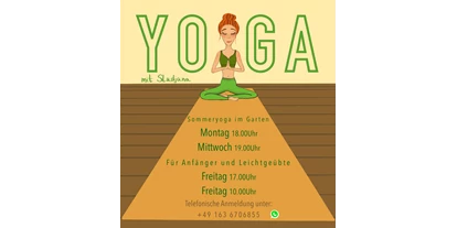 Yoga course - Art der Yogakurse: Offene Kurse (Einstieg jederzeit möglich) - Germany - Sladjana Ivanovic