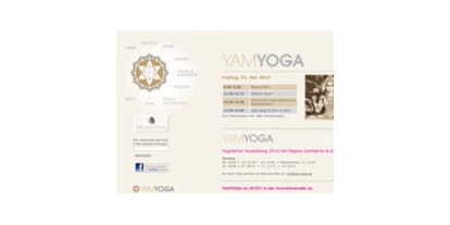 Yoga course - München Schwanthalerhöhe - Screenshot vom 01.05.2015 (Quelle: http://yam-yoga.de/) Der Screenshot dient dazu, den Besuchern von yoga-studios.info einen ersten optischen Eindruck vom Yogaangebot des Eintrags zu unterbreiten und wird angezeigt, solange der Eintrag noch keine Bilder hinterlegt hat. - YAMYOGA