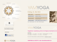 Yoga: Screenshot vom 01.05.2015 (Quelle: http://yam-yoga.de/) Der Screenshot dient dazu, den Besuchern von yoga-studios.info einen ersten optischen Eindruck vom Yogaangebot des Eintrags zu unterbreiten und wird angezeigt, solange der Eintrag noch keine Bilder hinterlegt hat. - YAMYOGA