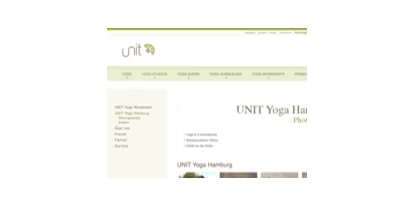 Yoga course - Kurse mit Förderung durch Krankenkassen - Hamburg-Stadt Farmsen - Screenshot vom 02.05.2015 (Quelle: http://www.unit-yoga.de/yoga-studio-in-Hamburg.html) Der Screenshot dient dazu, den Besuchern von www.yoga-studios.info einen ersten optischen Eindruck vom Yogaangebot des Eintrags zu unterbreiten und wird angezeigt, solange der Eintrag noch keine Bilder hinterlegt hat. - UNIT Yoga Hamburg