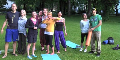 Yoga course - Königssee - https://scontent.xx.fbcdn.net/hphotos-xaf1/t31.0-8/s720x720/10847221_313193472210395_7522165349254307270_o.jpg - Om - Yoga ist für ALLE da