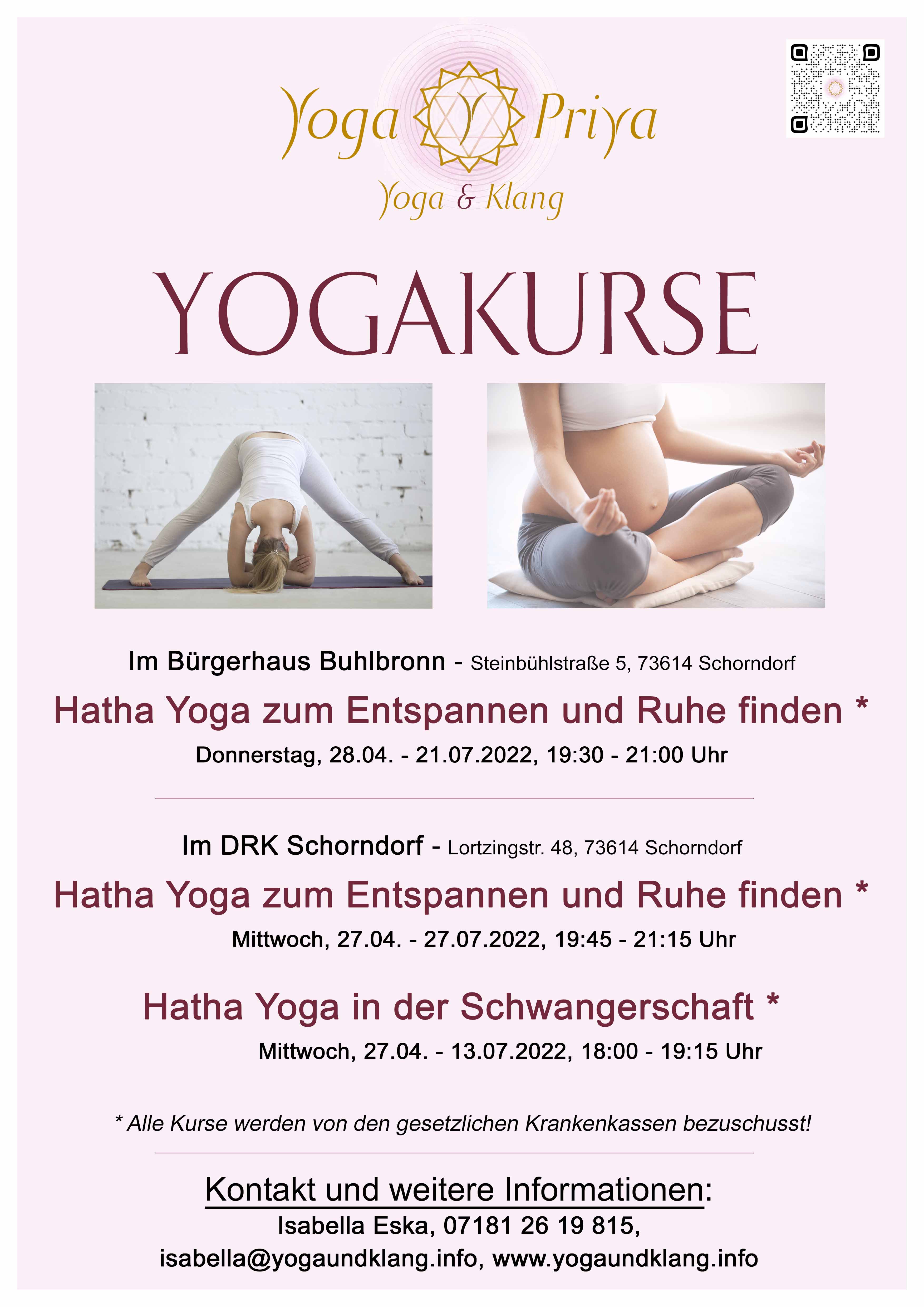 Yoga course - Kurse für bestimmte Zielgruppen: Kurse für Schwangere (Pränatal) - Germany - Neue Kurse ab April 2022 !!! - Hatha Yoga zum Entspannen und Ruhe finden mit Klang