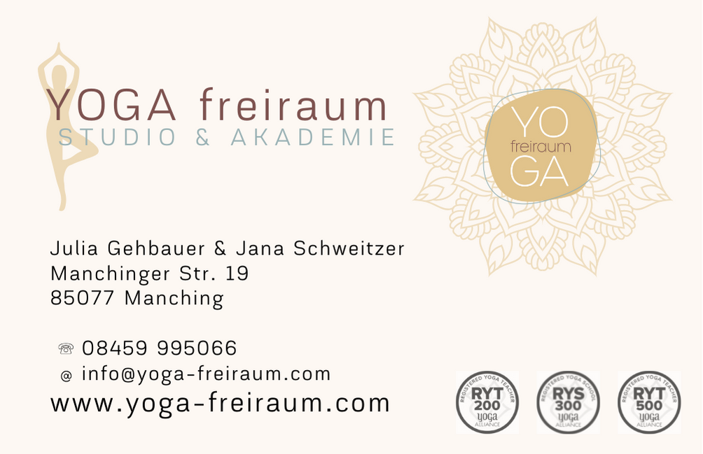 Yoga: YOGA freiraum Visitenkarte - YOGA freiraum