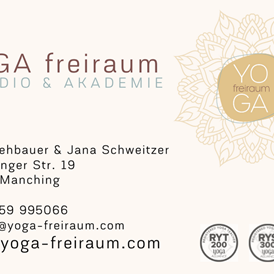 Yoga: YOGA freiraum Visitenkarte - YOGA freiraum